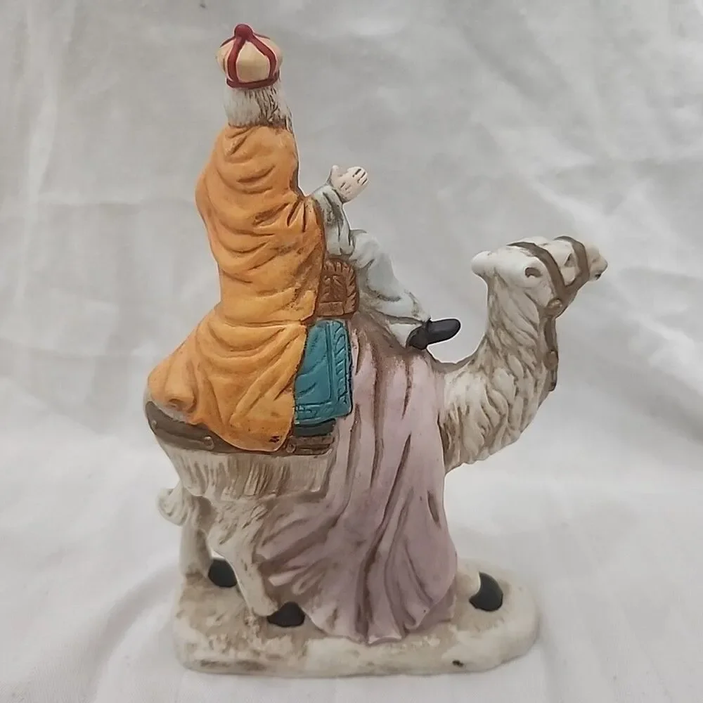 Vintage Christmas Around the World Three Wisemen Nativity Figurines on Camels